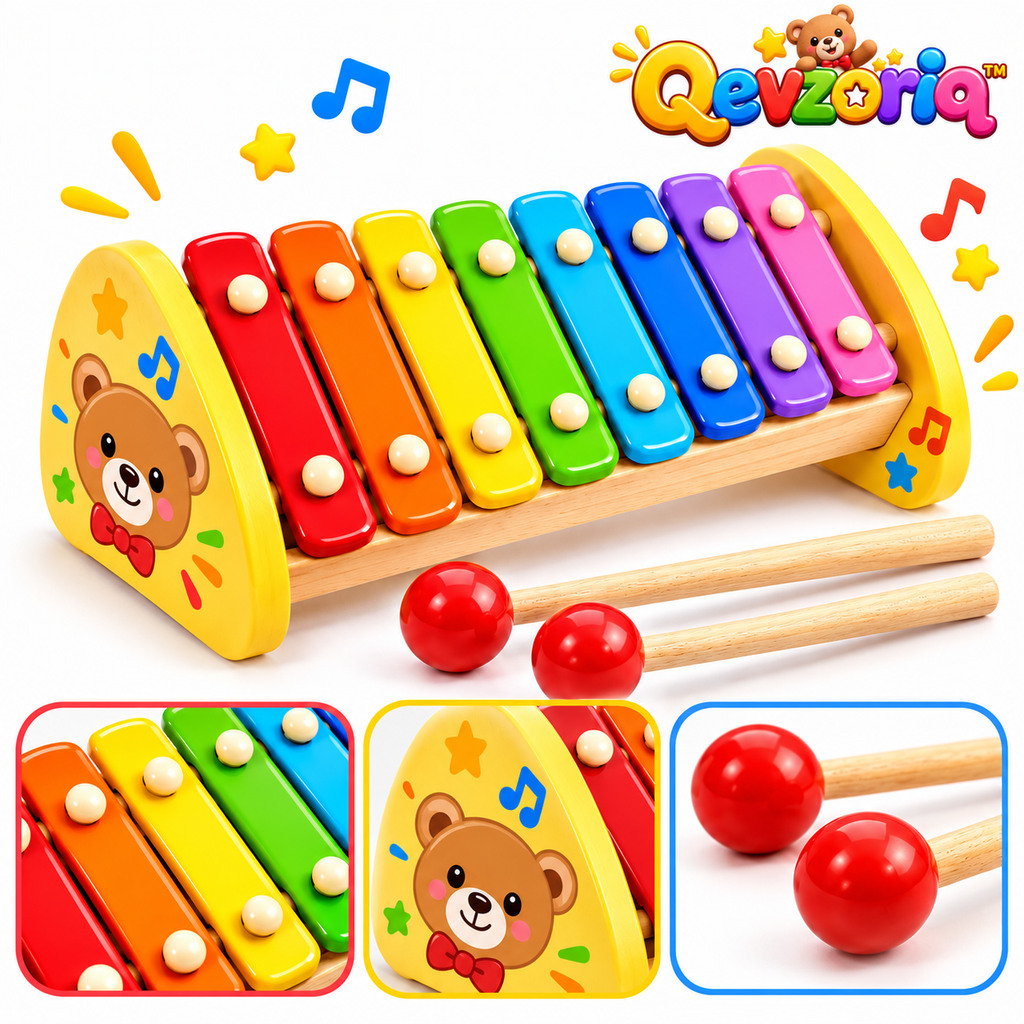 Qevzoriq™ Rainbow Mini Music Xylophone