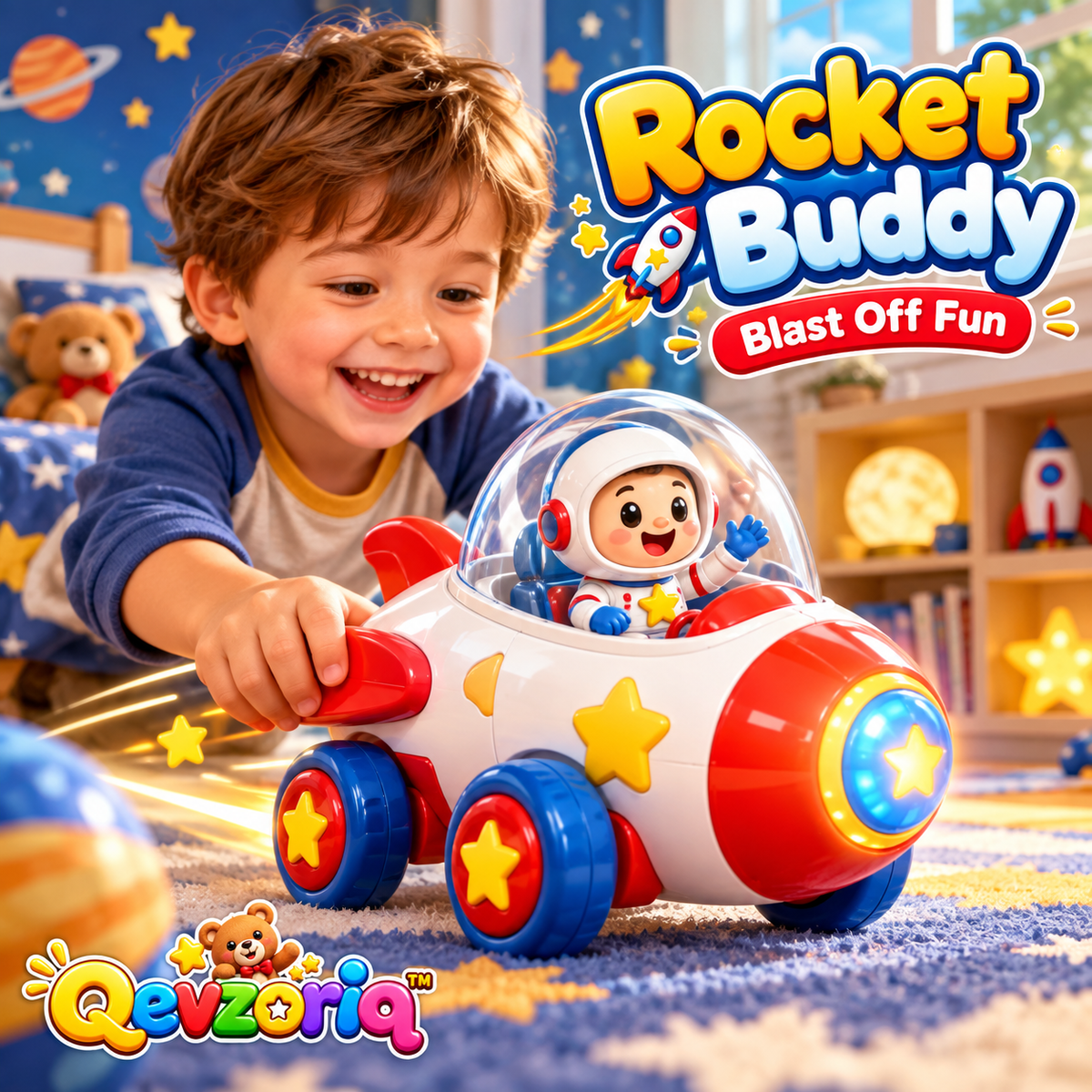 Qevzoriq™ Rocket Buddy Astronaut Rolling Toy